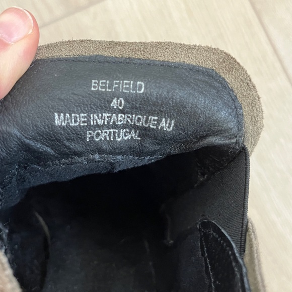 Suede Ankle Bootie in Sage Green - Picture 4 of 12